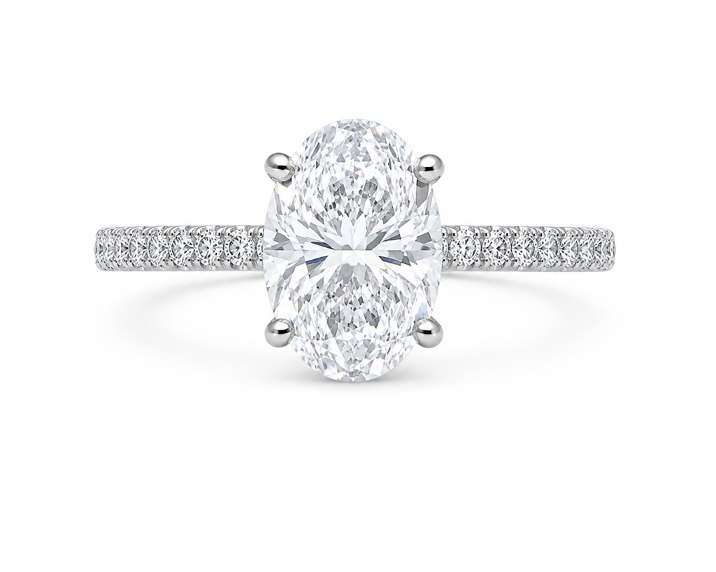 3.30 TCW Oval Diamond Ring