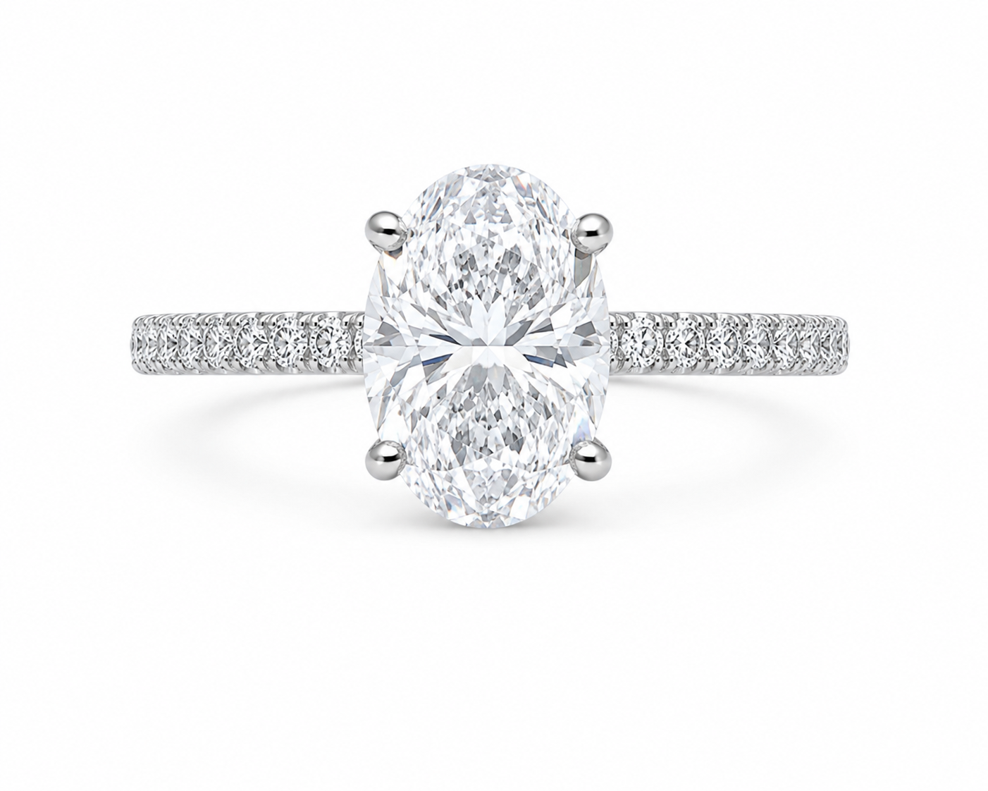 3.30 TCW Oval Diamond Ring