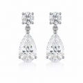 Pear Cut Lab Diamond Drop Earrings – 5.05ct Total