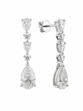 Pear Cut Lab Diamond Drop Earrings – 2.86ct Total