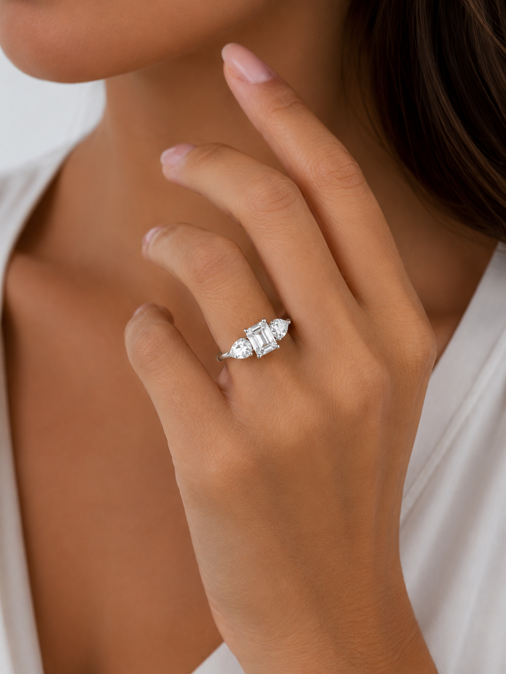 Elara 1.5CT Emerald Lab Diamond Ring