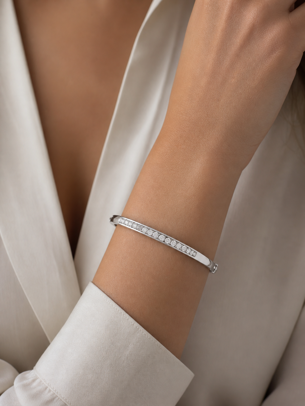 3ct Lab Diamond Bangle Bracelet