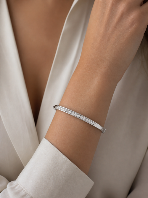3ct Lab Diamond Bangle Bracelet