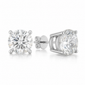 Round Lab Diamond Stud Earrings – 3ct Total