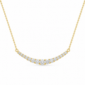 Graduated Lab Diamond Curve Necklace – 1.12ct Total | 15 Stones