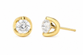 2CT Round Lab Diamond Stud Earrings