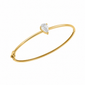 Pear Lab Diamond Bangle Bracelet – 3ct Center