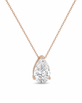 Pear Cut Lab Diamond Pendant Necklace – 4ct