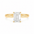 Emerald Cut Lab Diamond Engagement Ring – 2.00ct Total | 14K Gold | IGI Certified