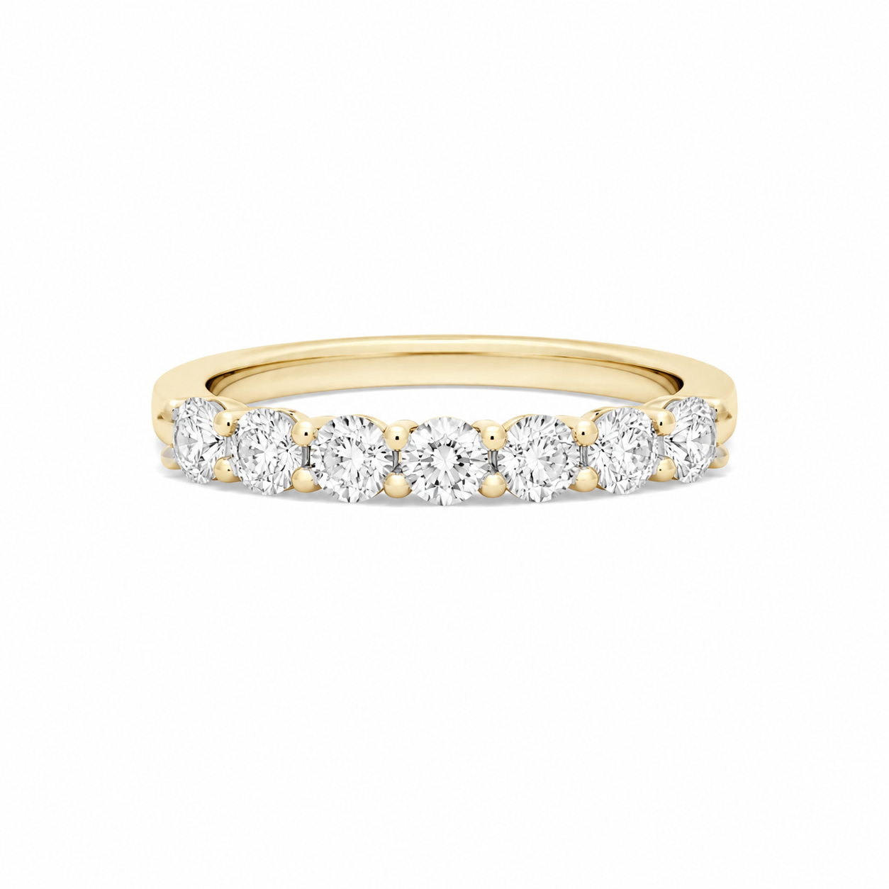 Seven Stone Lab Diamond Ring – 1ct Total | 14K Gold | IGI Certified