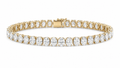 Oval Lab Diamond Tennis Bracelet – 13.04ct Total | 40 Stones | IGI Certified | 14K Gold