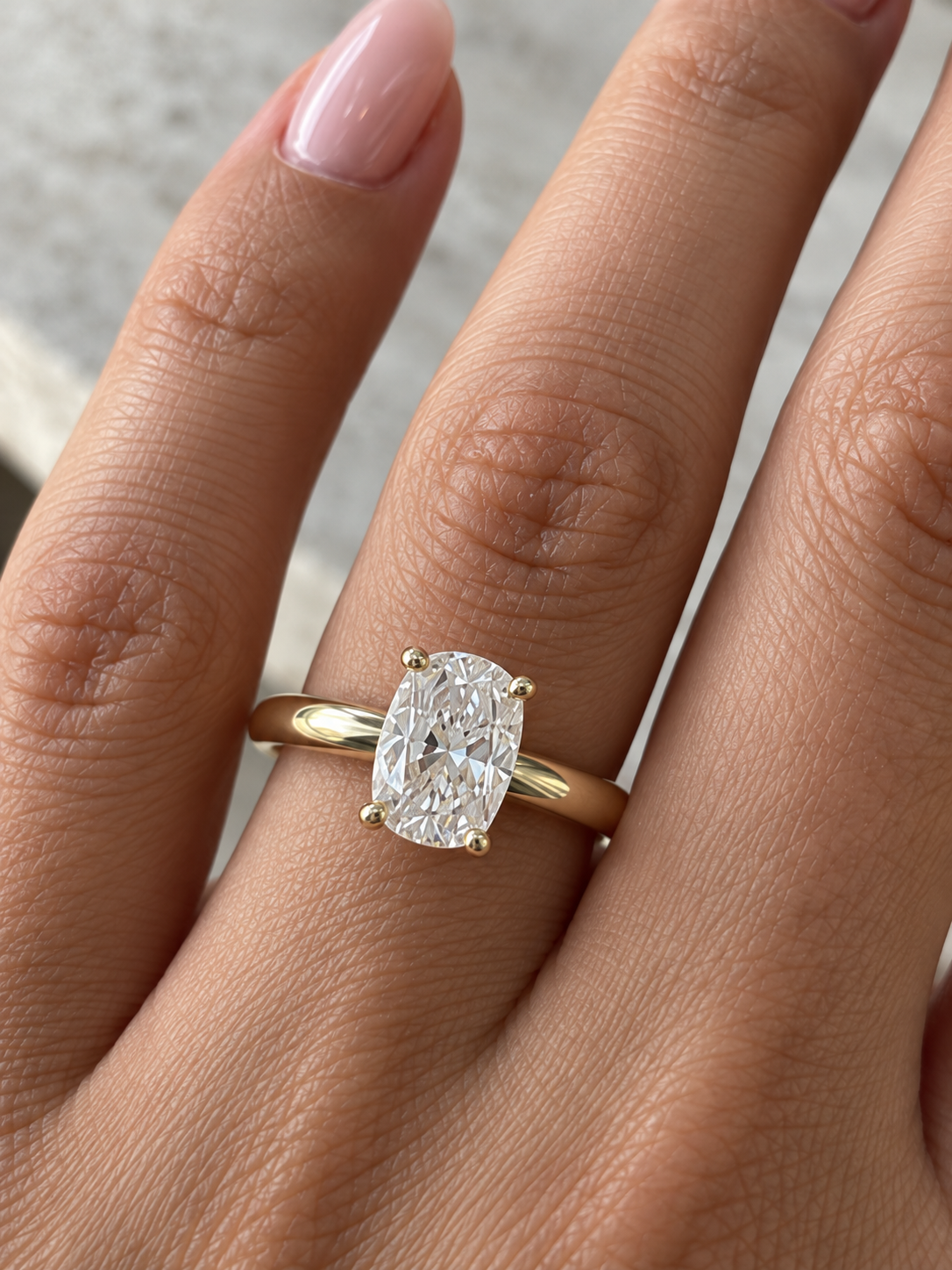 2.00 CT Cushion Solitaire Diamond Ring