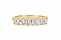 Seven Stone Emerald Lab Diamond Ring – 1ct Total | 14K  Gold | IGI Certified