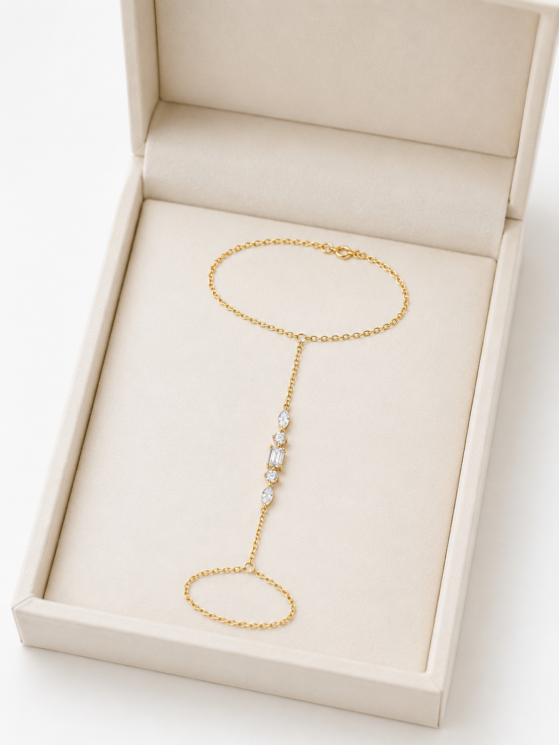 Diamond Hand Chain Bracelet – 1.16ct Lab Diamonds