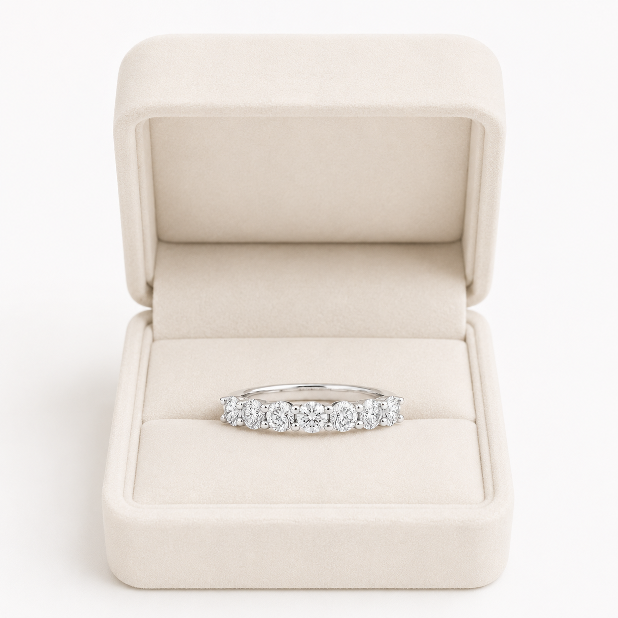 Seven Stone Lab Diamond Ring – 2ct Total | 14K Gold | IGI Certified