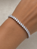7.10 CT Pear Tennis Bracelet