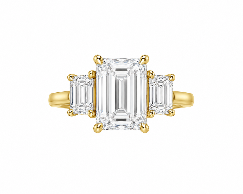 Emerald Trilogy Lab Diamond Ring – 5.4ct