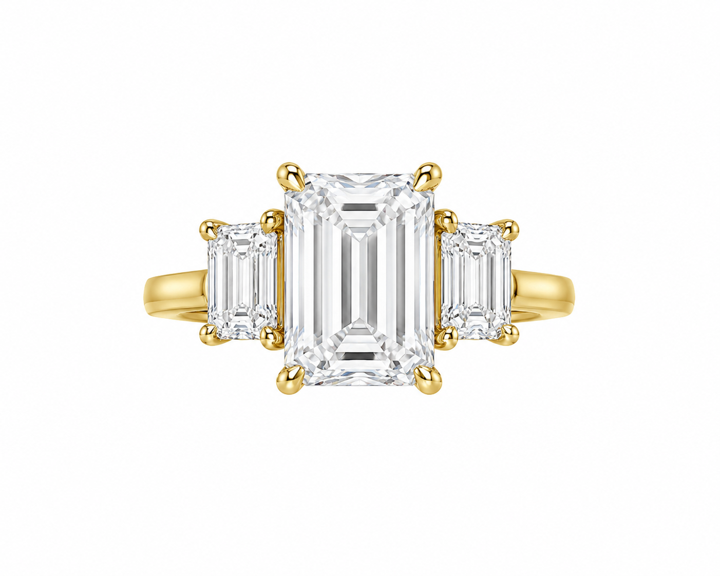 Emerald Trilogy Lab Diamond Ring – 5.4ct