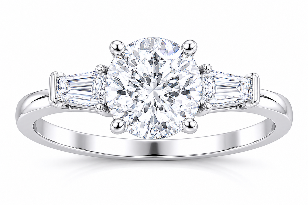 Rosalie 3CT Round Lab Diamond Ring