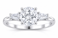Rosalie 3CT Round Lab Diamond Ring