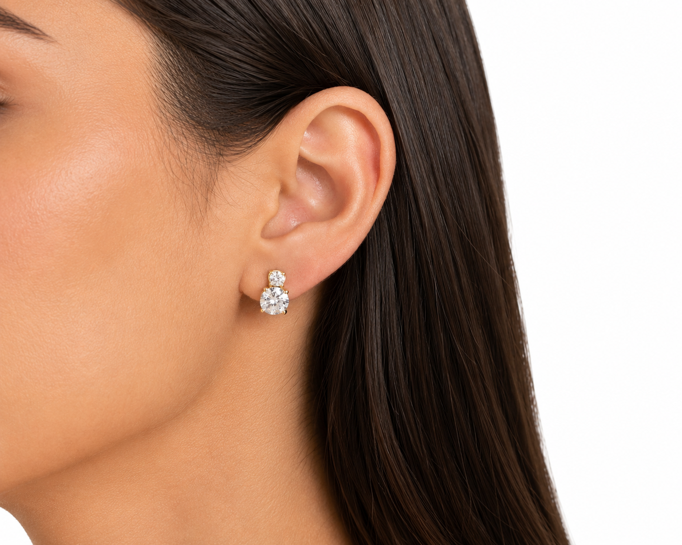 Celeste 1.51CT Lab Diamond Drop Stud Earrings