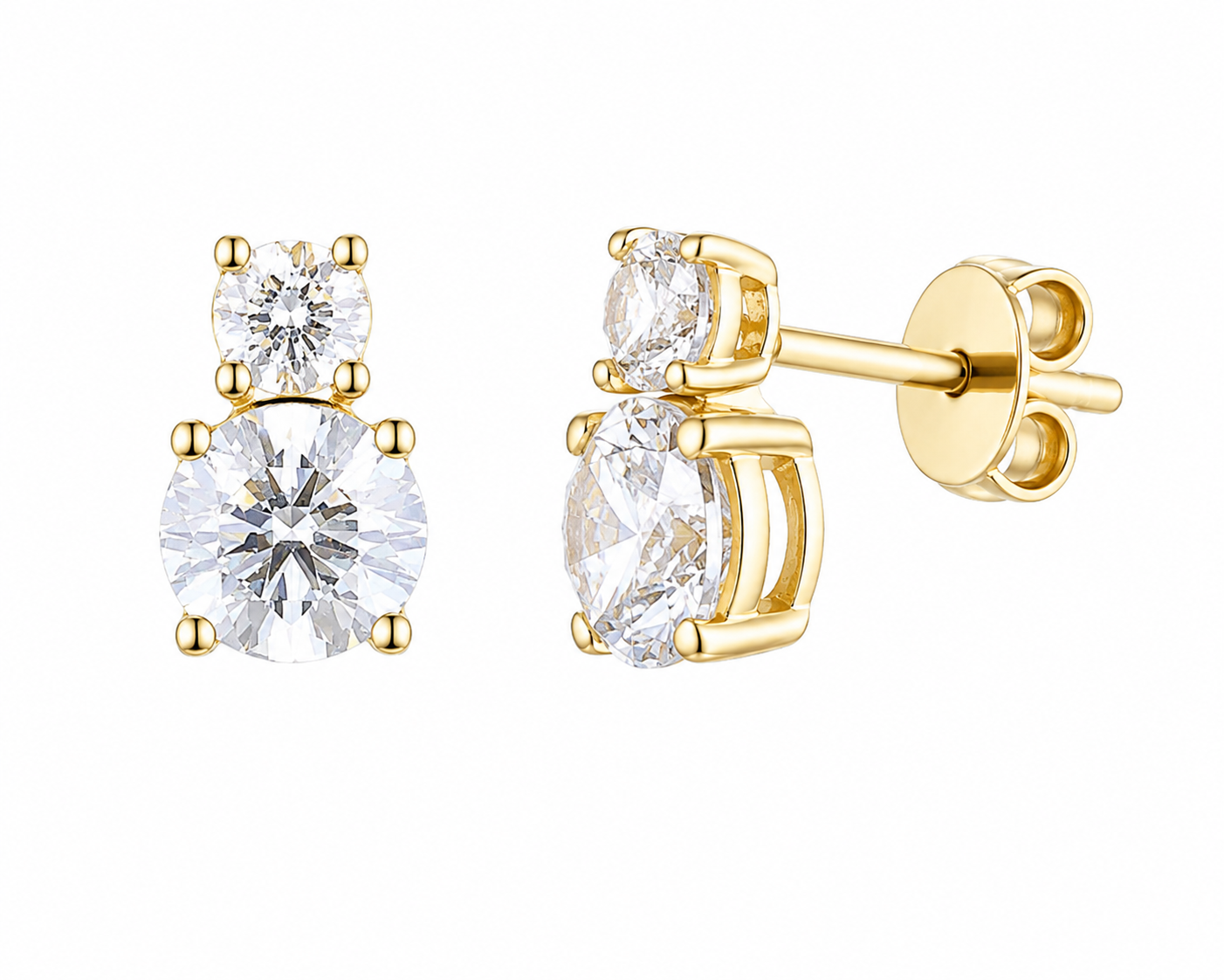 Celeste 1.51CT Lab Diamond Drop Stud Earrings