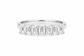 Seven Stone Emerald Lab Diamond Ring – 2ct Total | 14K Gold | IGI Certified