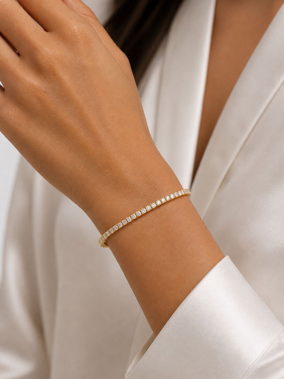 Lab Diamond Tennis Bracelet – 3.34ct Total