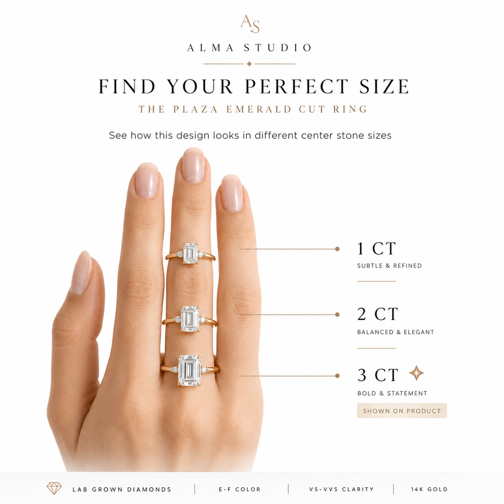 The Plaza – 3 CT Emerald Cut Lab Diamond Ring