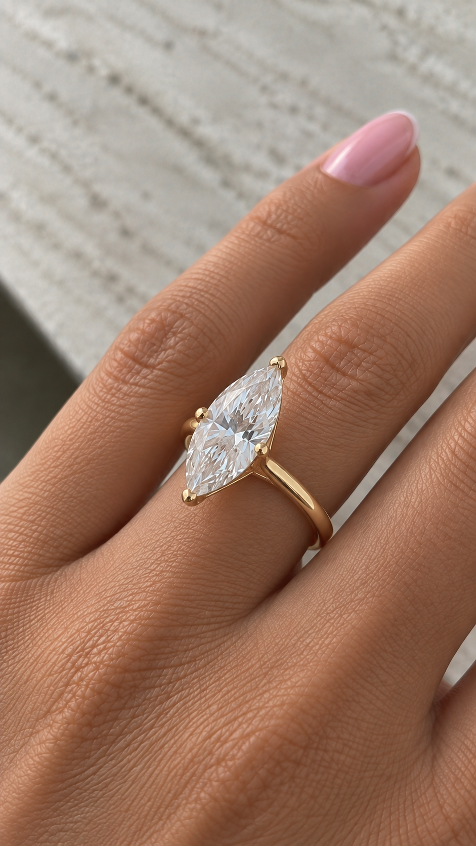 4.00 CT Marquise Solitaire Diamond Ring