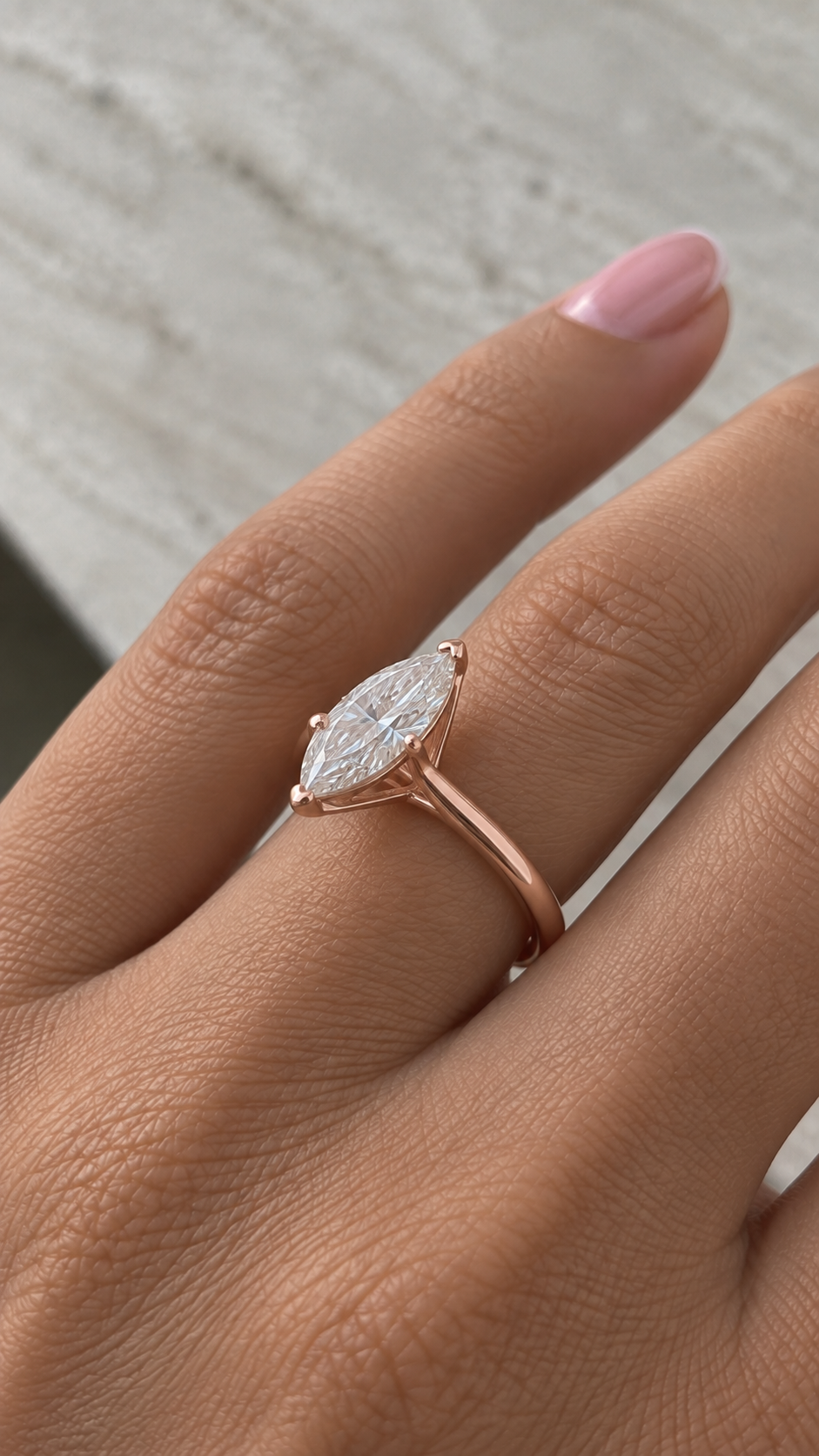 2.00 CT Marquise Solitaire Diamond Ring