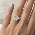 2.75 CT Radiant & Trillion Three-Stone Diamond Ring