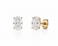 Oval Cut Lab Diamond Stud Earrings – 2ct Total