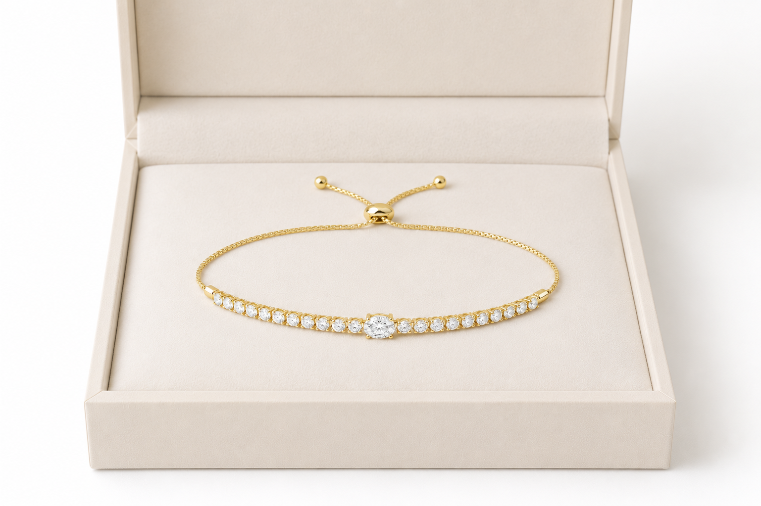 1ct Lab Diamond Bolo Bracelet