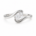 Pear Shape Wave Ring – 2.00ct Lab Diamond