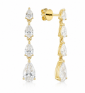Pear Cut Lab Diamond Drop Earrings – 3.55ct Total