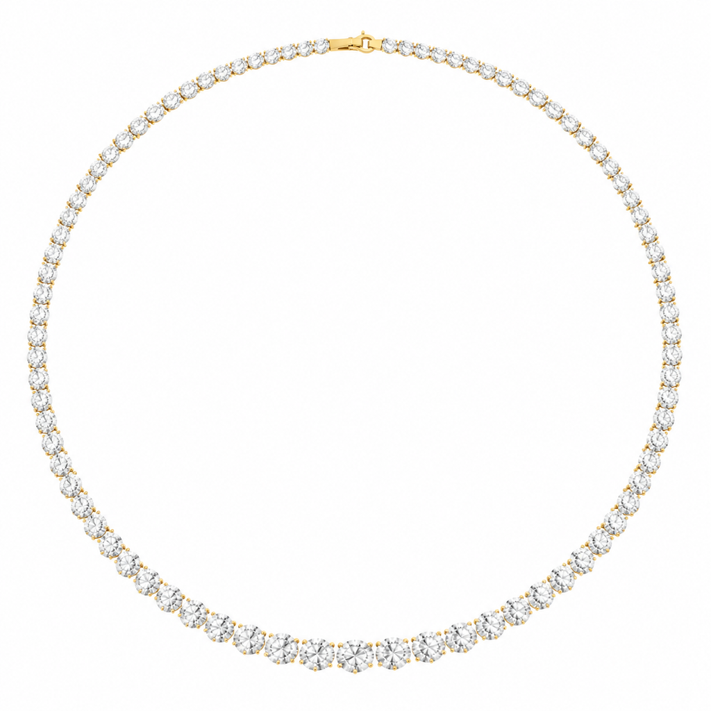 Lab Diamond Tennis Necklace – 15ct Total | 108 Stones