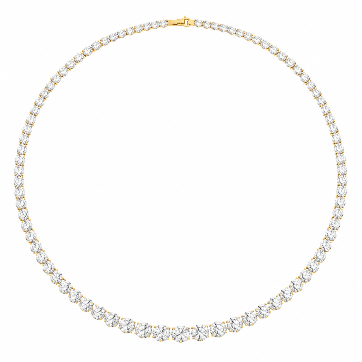 Lab Diamond Tennis Necklace – 15ct Total | 108 Stones
