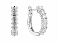 Emerald Cut Pavé Lab Diamond Hoop Earrings – 2.8ct Total