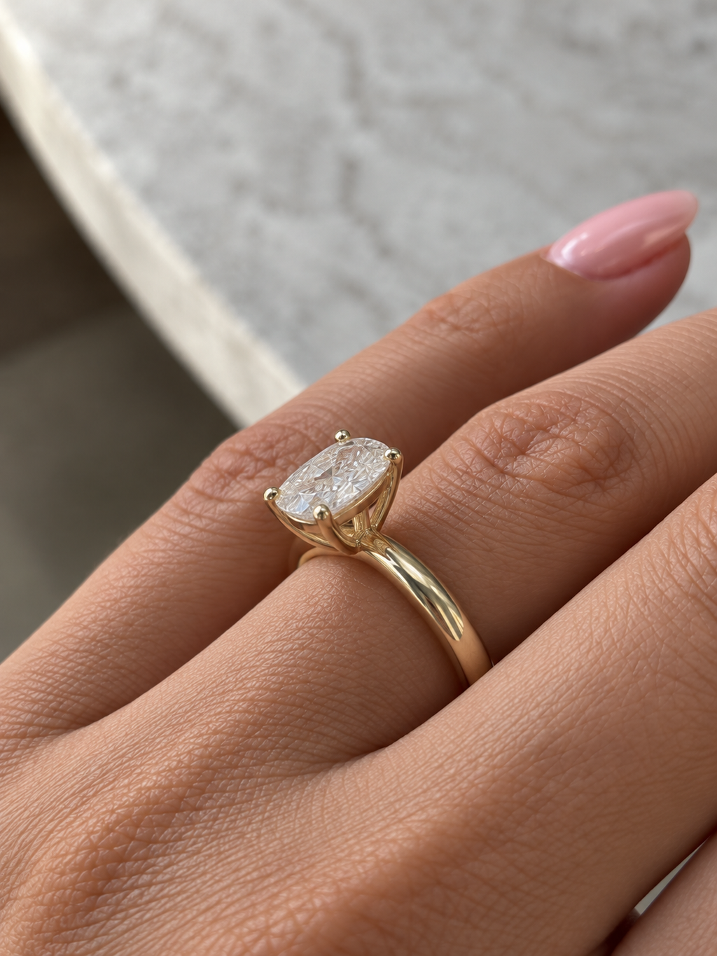 2.00 CT Cushion Solitaire Diamond Ring