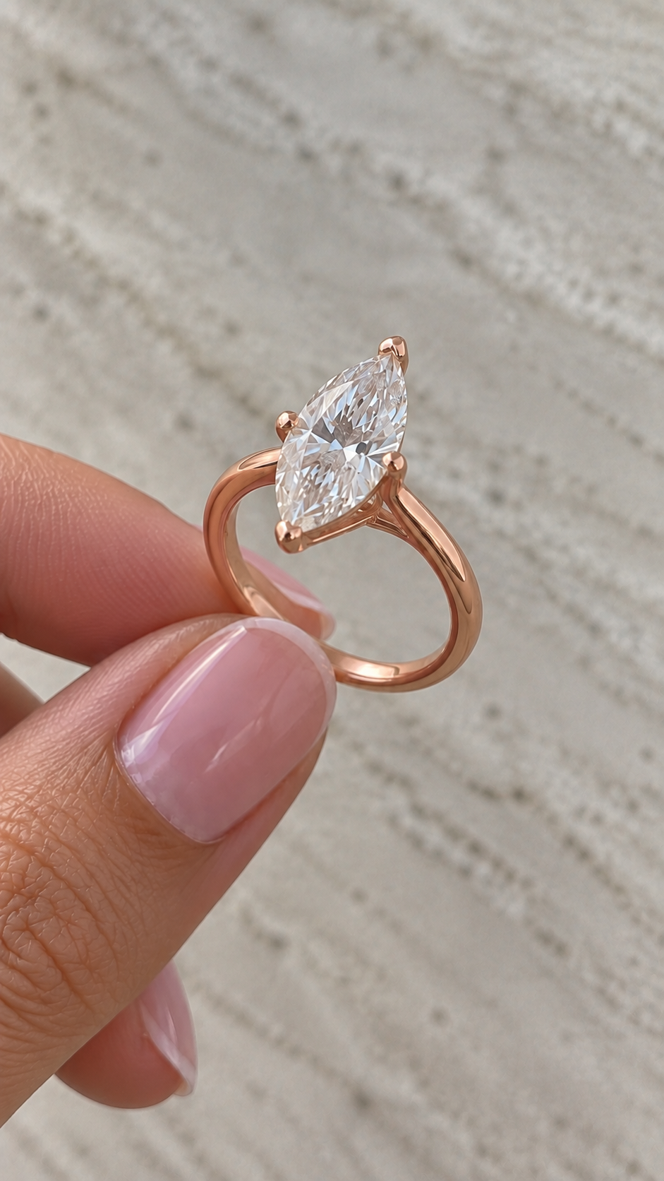 2.00 CT Marquise Solitaire Diamond Ring