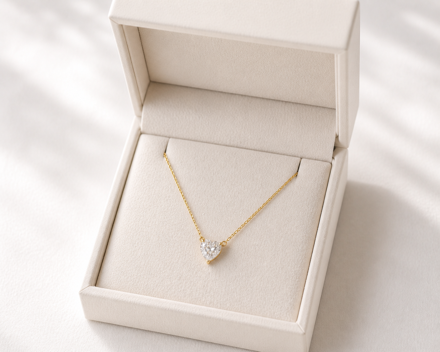 Heart Cut Lab Diamond Pendant Necklace – 1ct