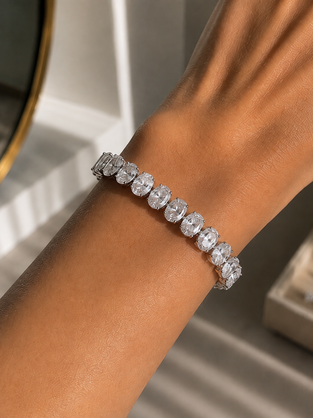 14.50 CT Oval Tennis Bracelet