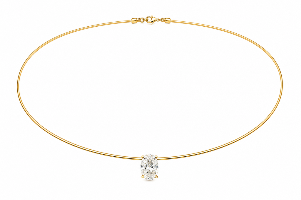 Luna 2CT Oval Lab Diamond Necklace