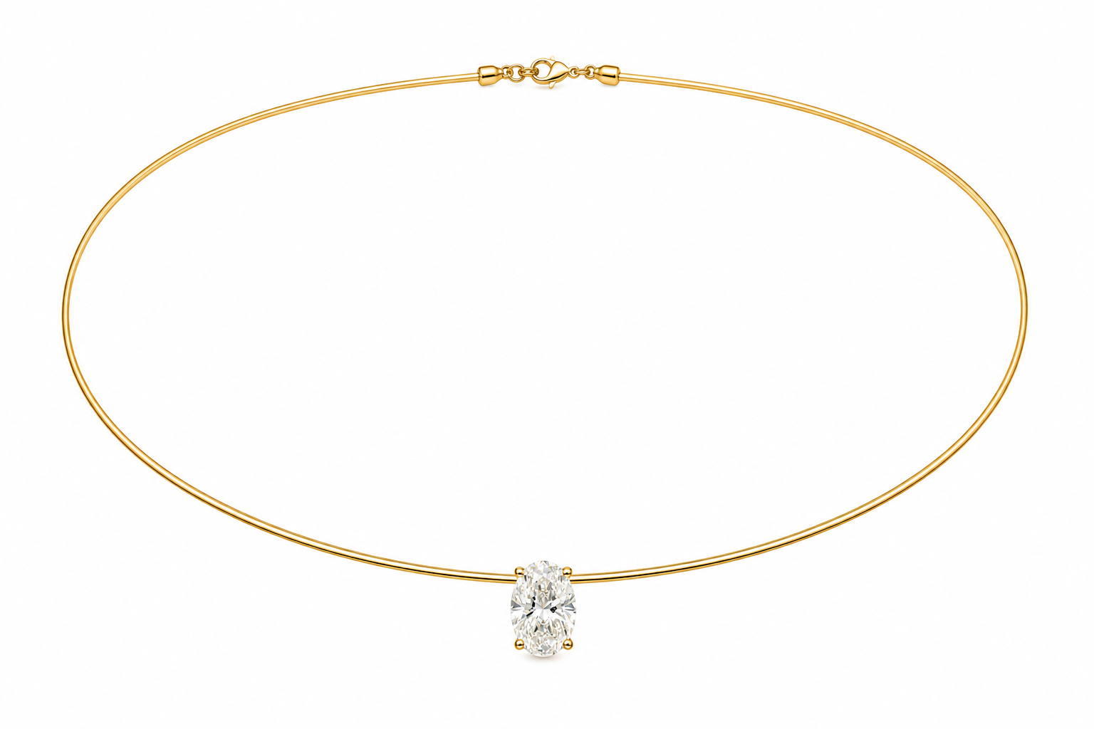 Luna 2CT Oval Lab Diamond Necklace