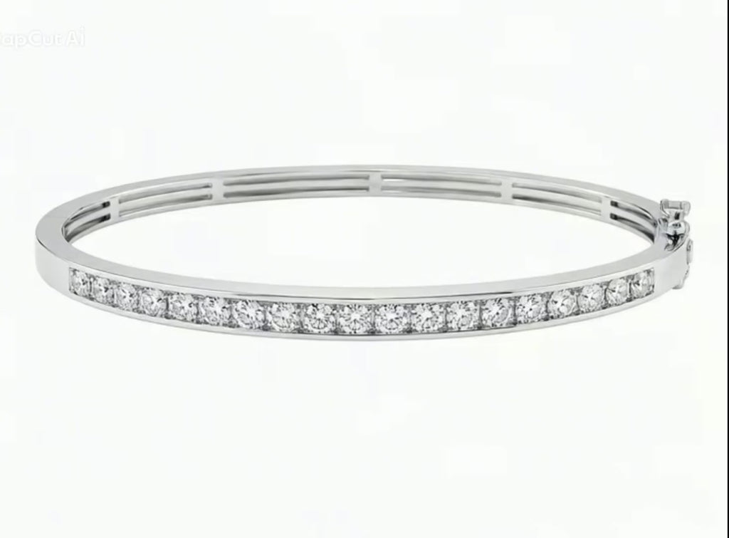 3ct Lab Diamond Bangle Bracelet