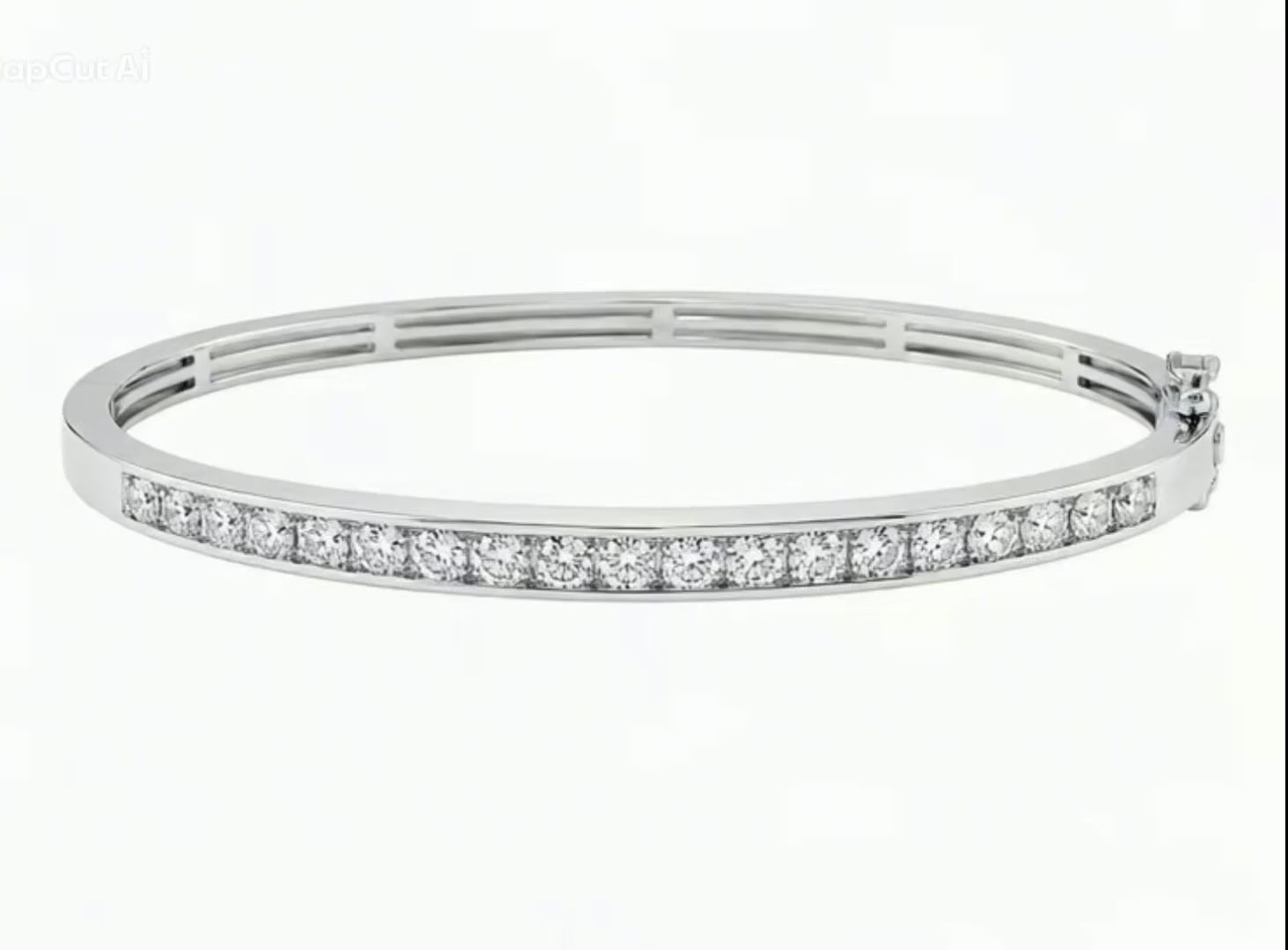3ct Lab Diamond Bangle Bracelet