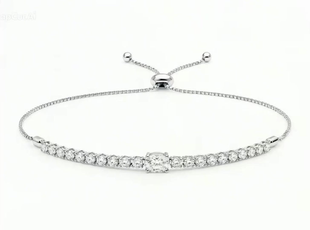 1ct Lab Diamond Bolo Bracelet